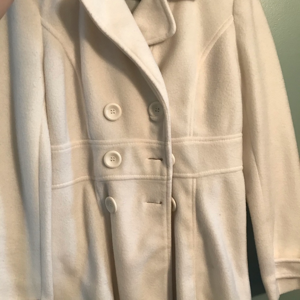 White dress pea coat